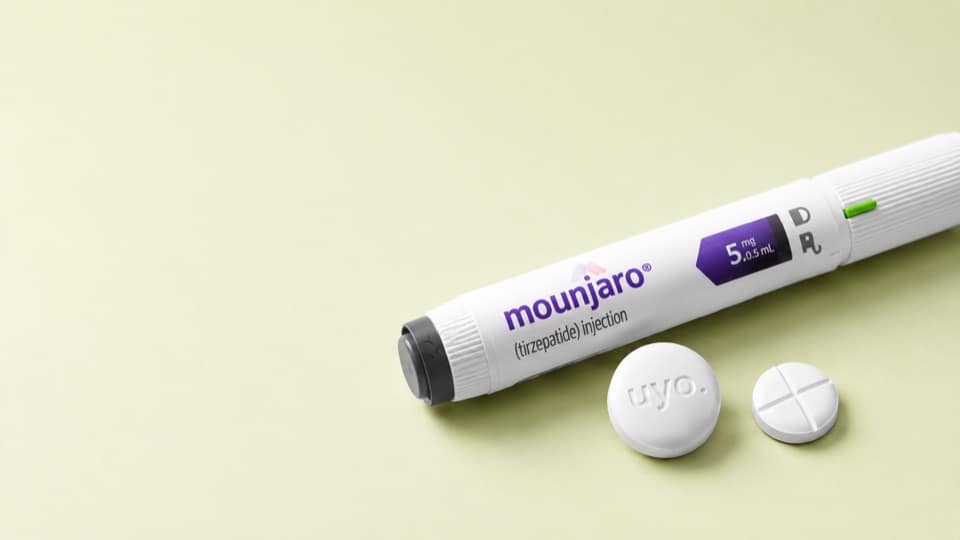 Caneta injetável e comprimidos para tratamento de emagrecimento sob orientação médica.